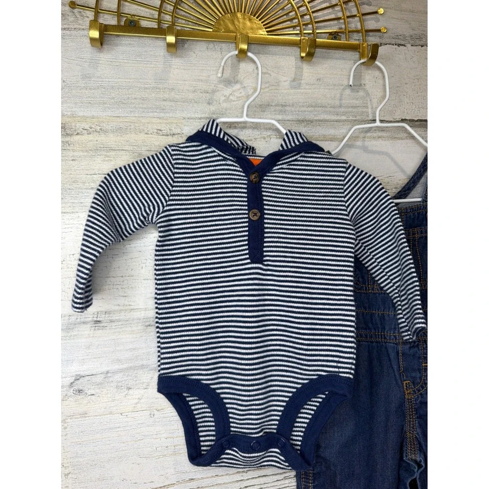 Carter's OshKosh Bundle Boys 3M Blue Construction Denim Organic Workwear